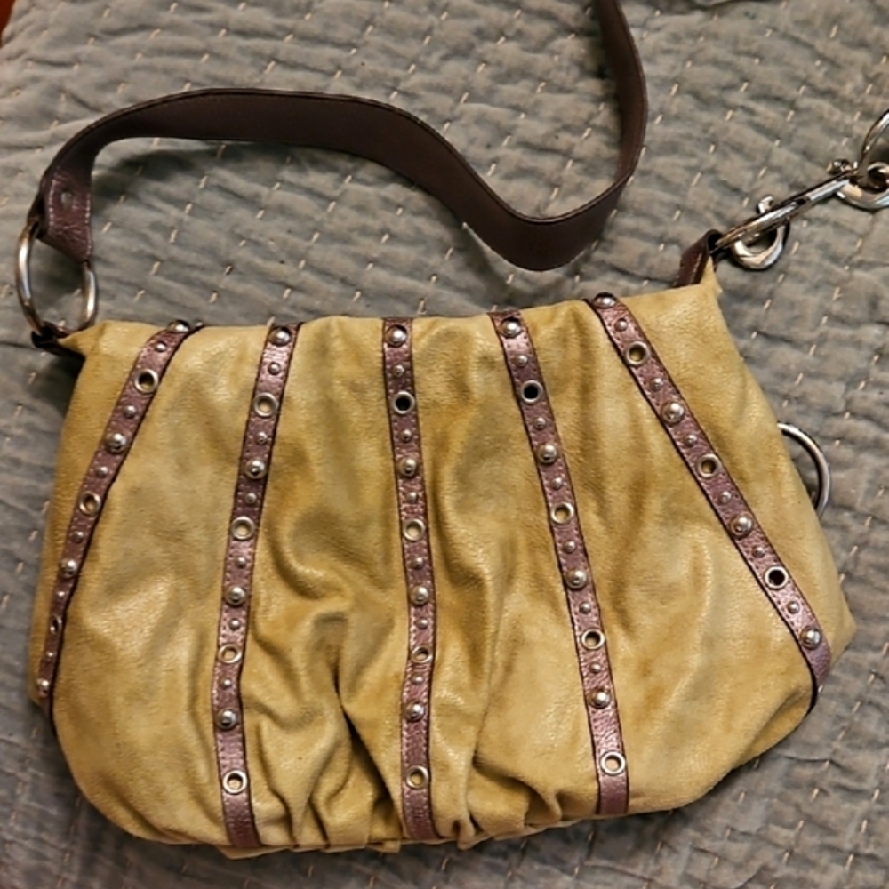 New, Chartreuse And Pewter, Beaded, Women's Purse By Kathy Van Zeeland